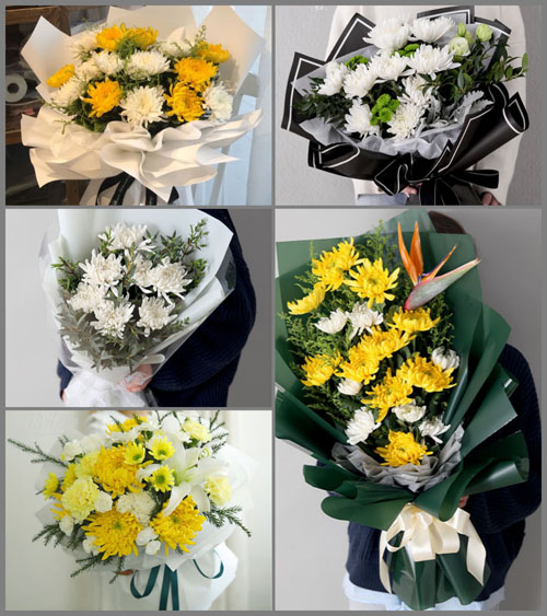 广东江门市台山市冲蒌镇伞塘村白事花束代送